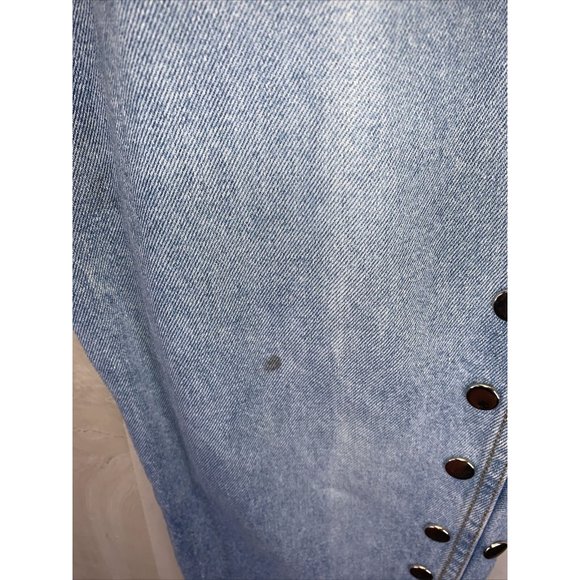 Vintage 1990s Fredricks of Hollywood Womens Acid Wash Studded Denim Mom Jeans - Picture 4 of 7